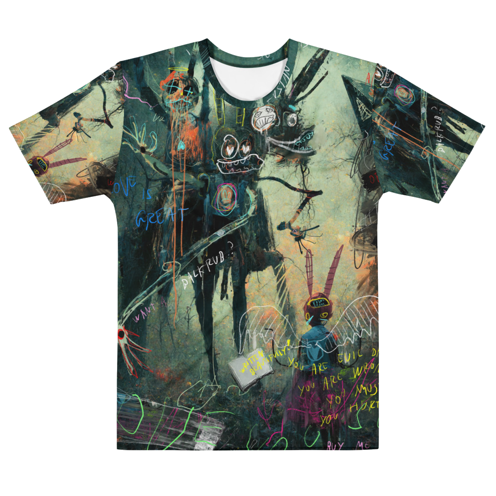 Am I WEAK? All-Over Tee, flat front cutout