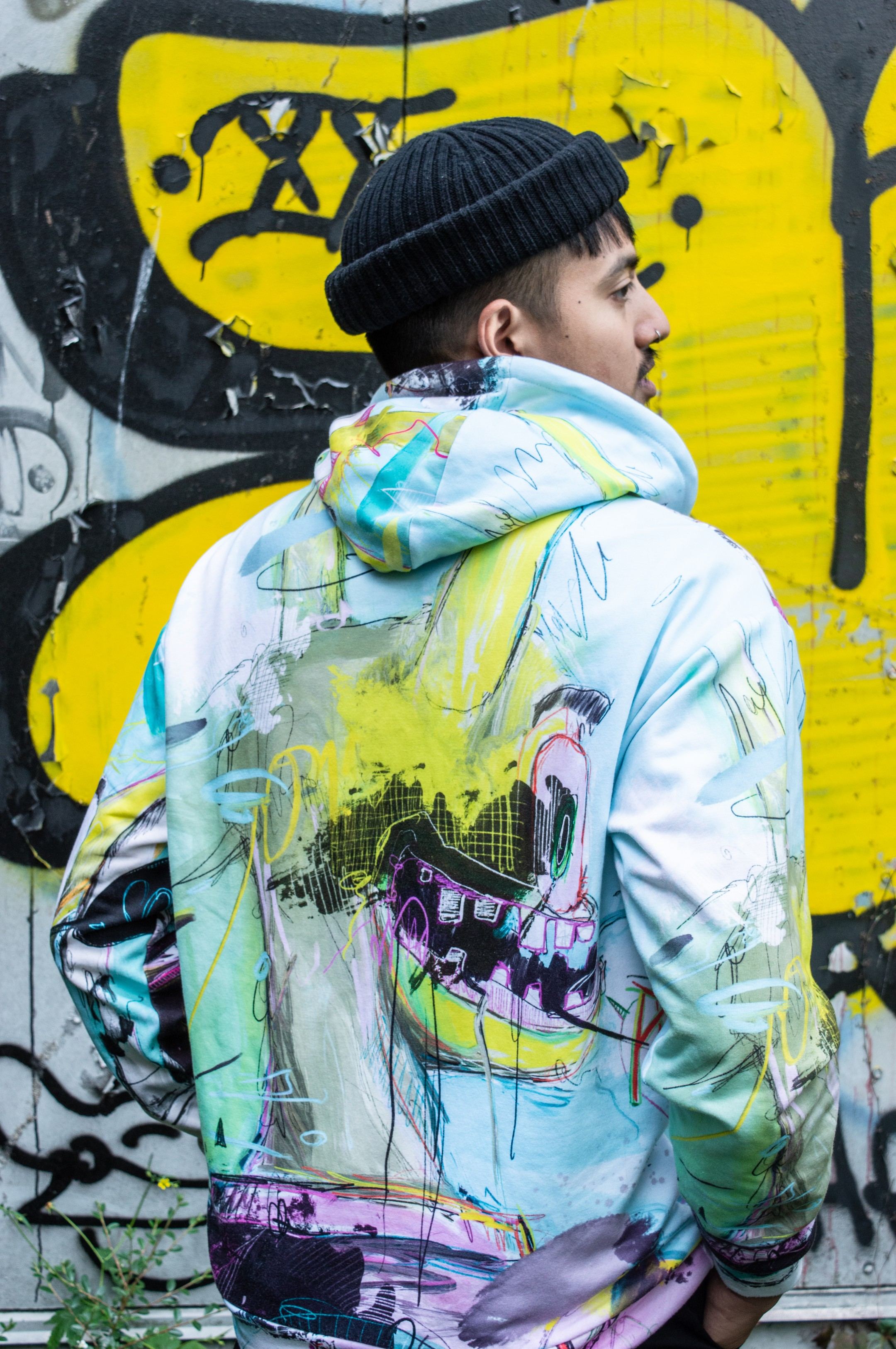 Soup Punk Hoodie back angle vibe